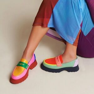 NWT Charlotte Stone Adam Platform Loafer Sz 10